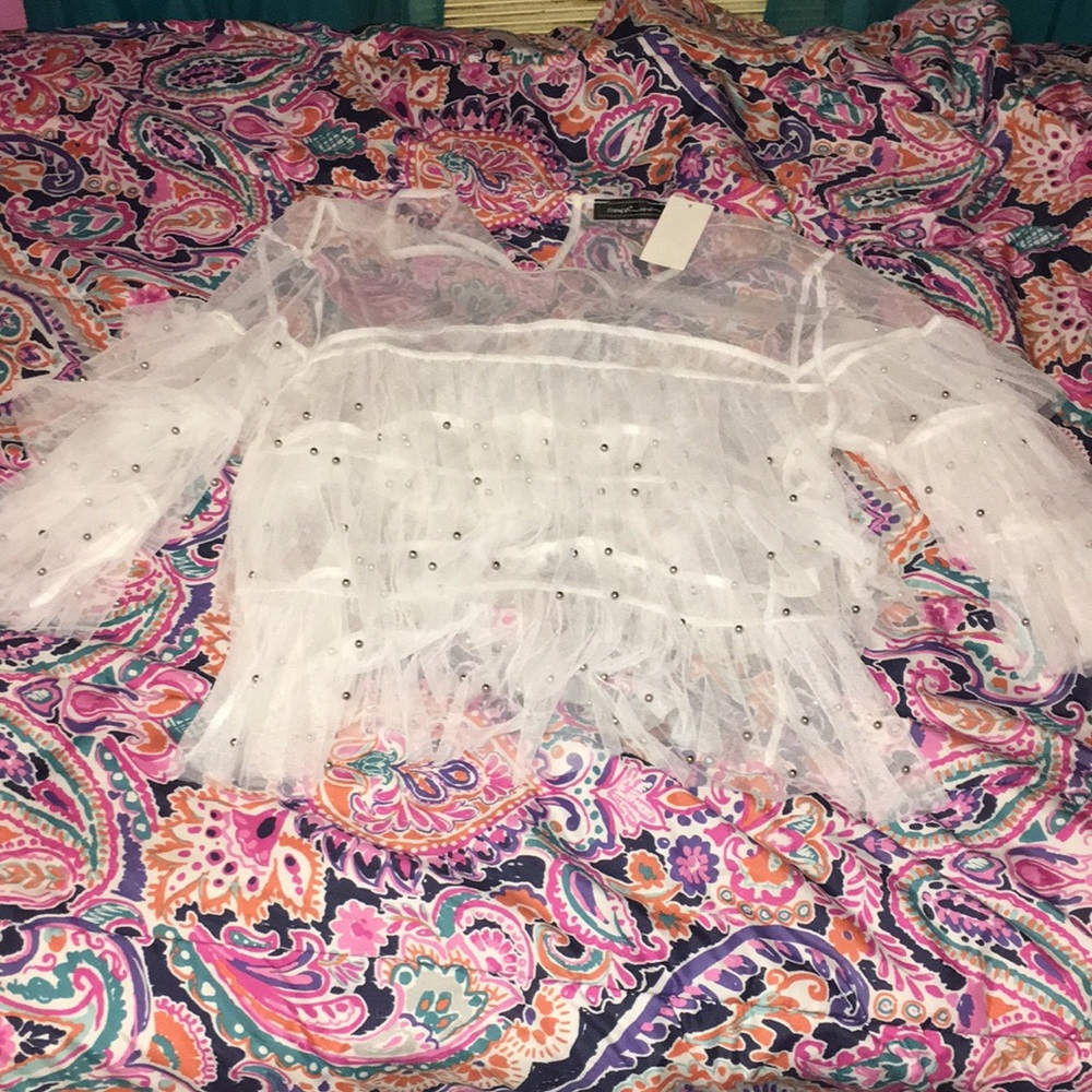 Sheer white blouse